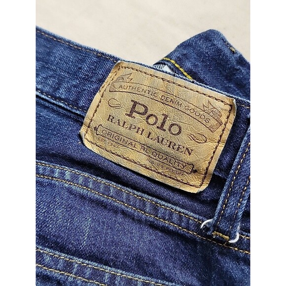 Polo Ralph Lauren Jeans Mens 34 35x28.5 Straight Blue Mid Rise Preppy Stretch - Picture 16 of 16